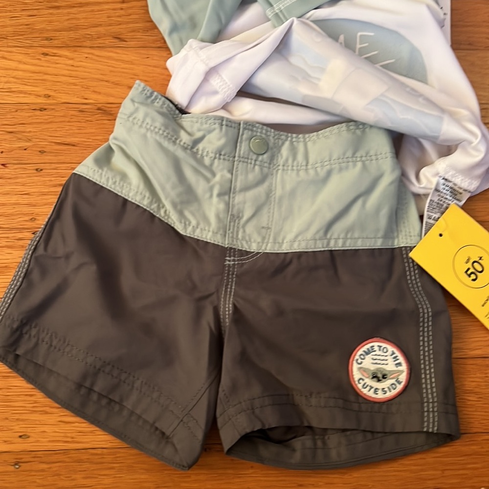NWT Star Wars Baby Yoda Grogu Swim Set Size 18-24M! - Picture 6 of 9